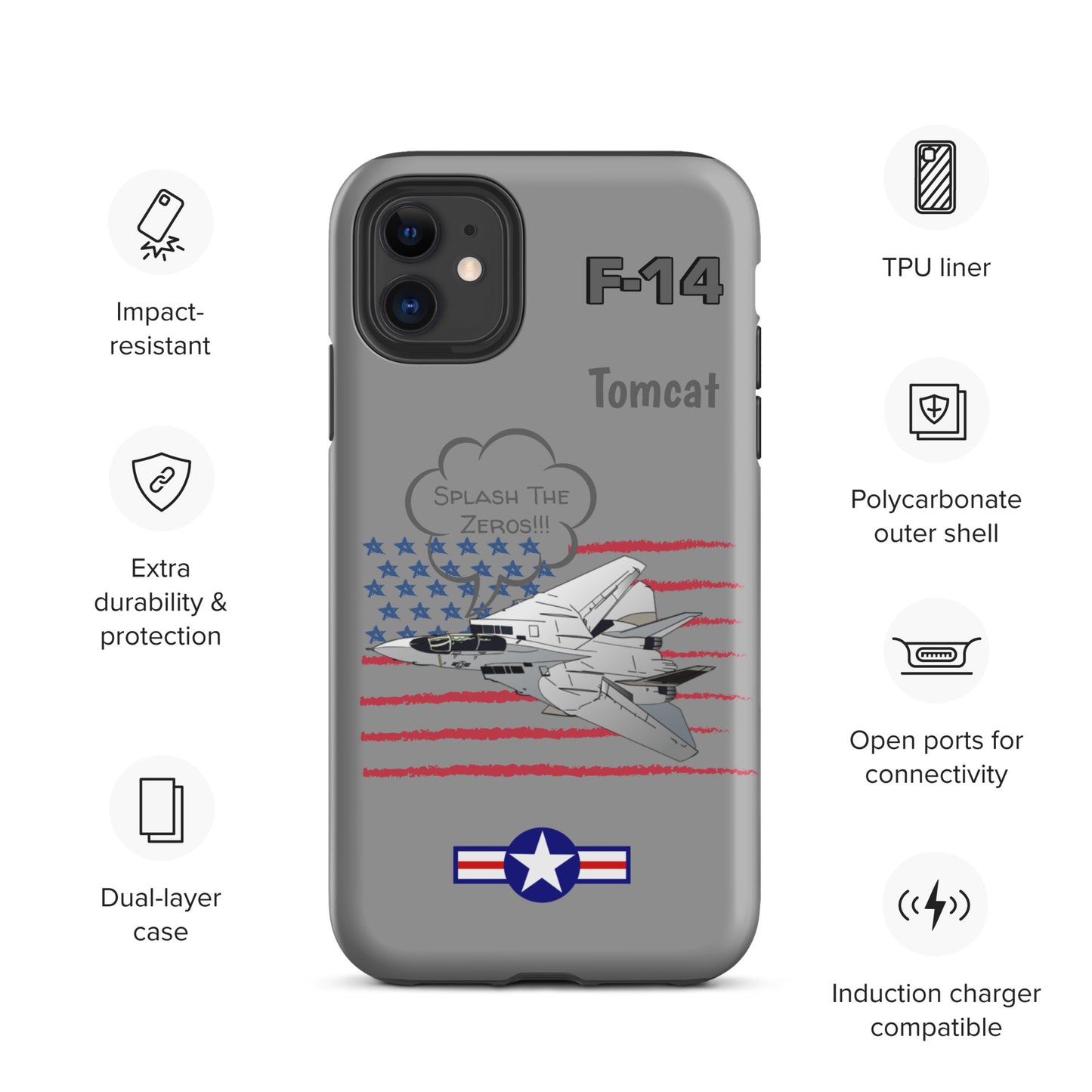 Patriot Tomcat iPhone Case (Without Quotes)