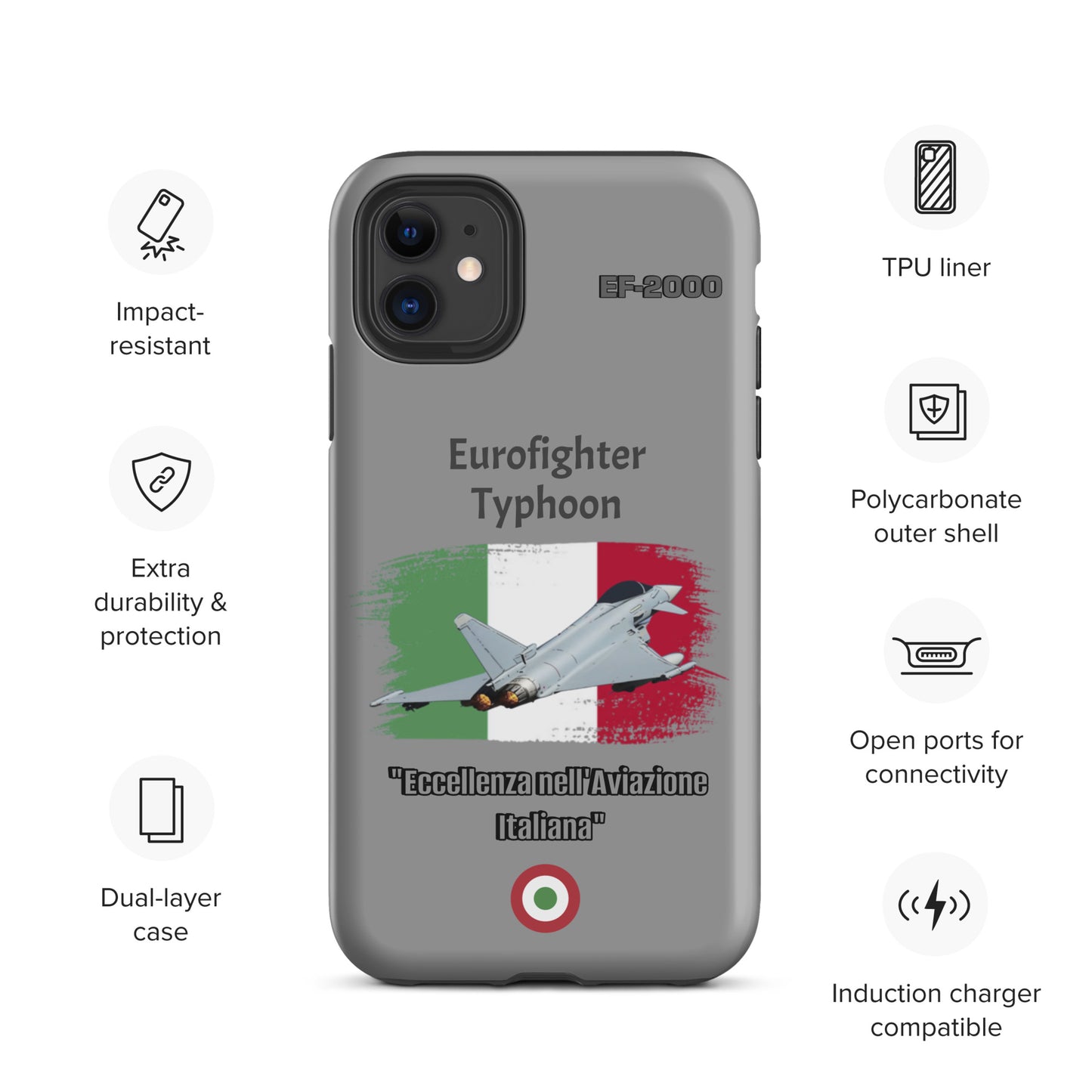 Italian Typhoon Patriot iPhone Case