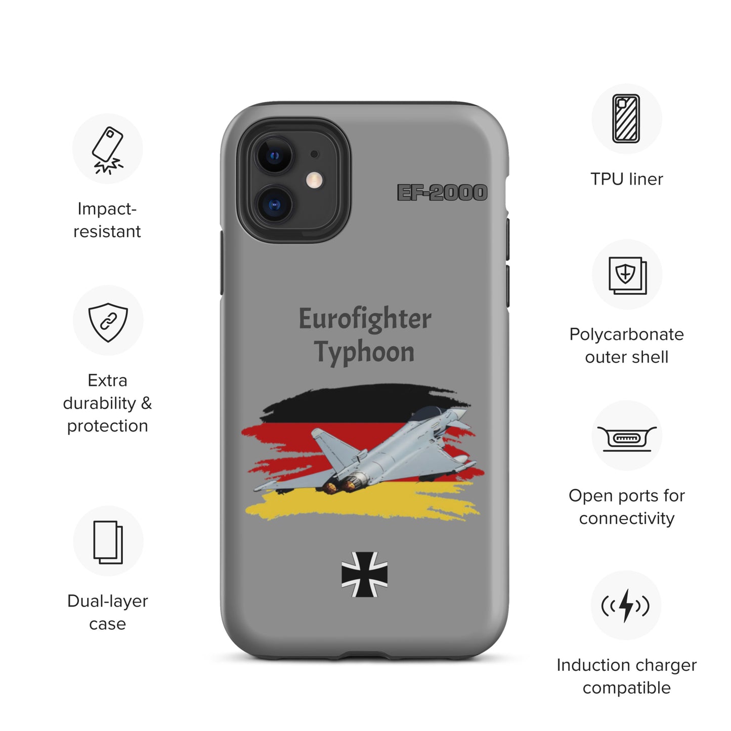 German Typhoon Patriot iPhone Case (Without Quotes)