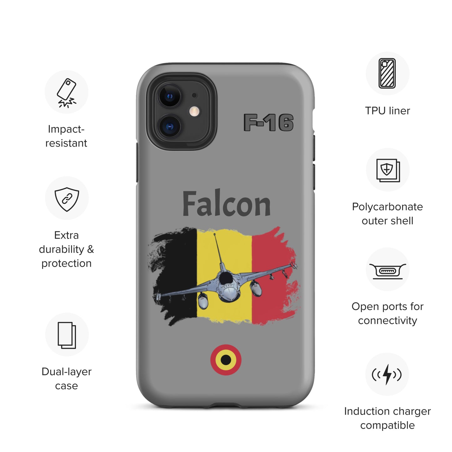 Belgium Falcon Patriot iPhone Case (Without Quotes)