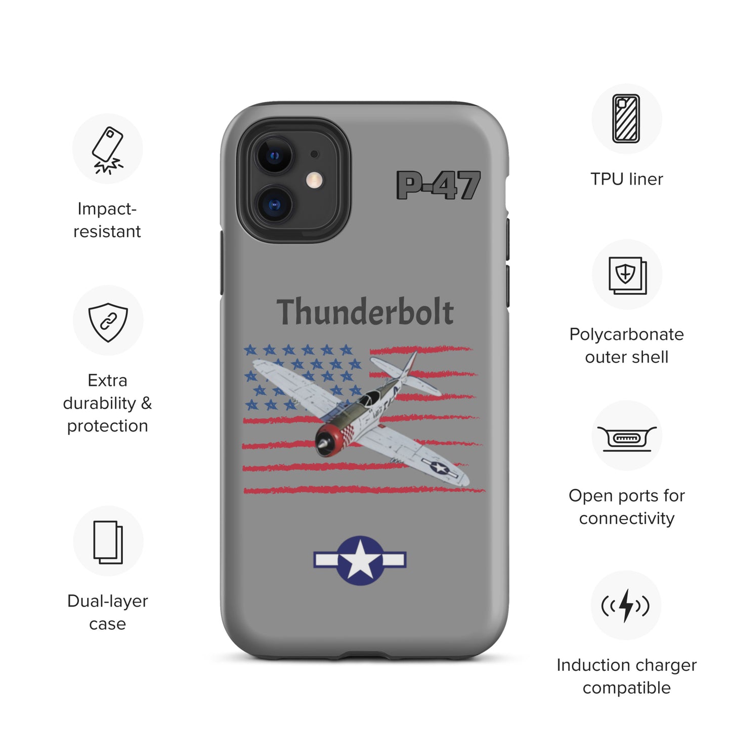 WWII Thunderbolt Patriot iPhone Case