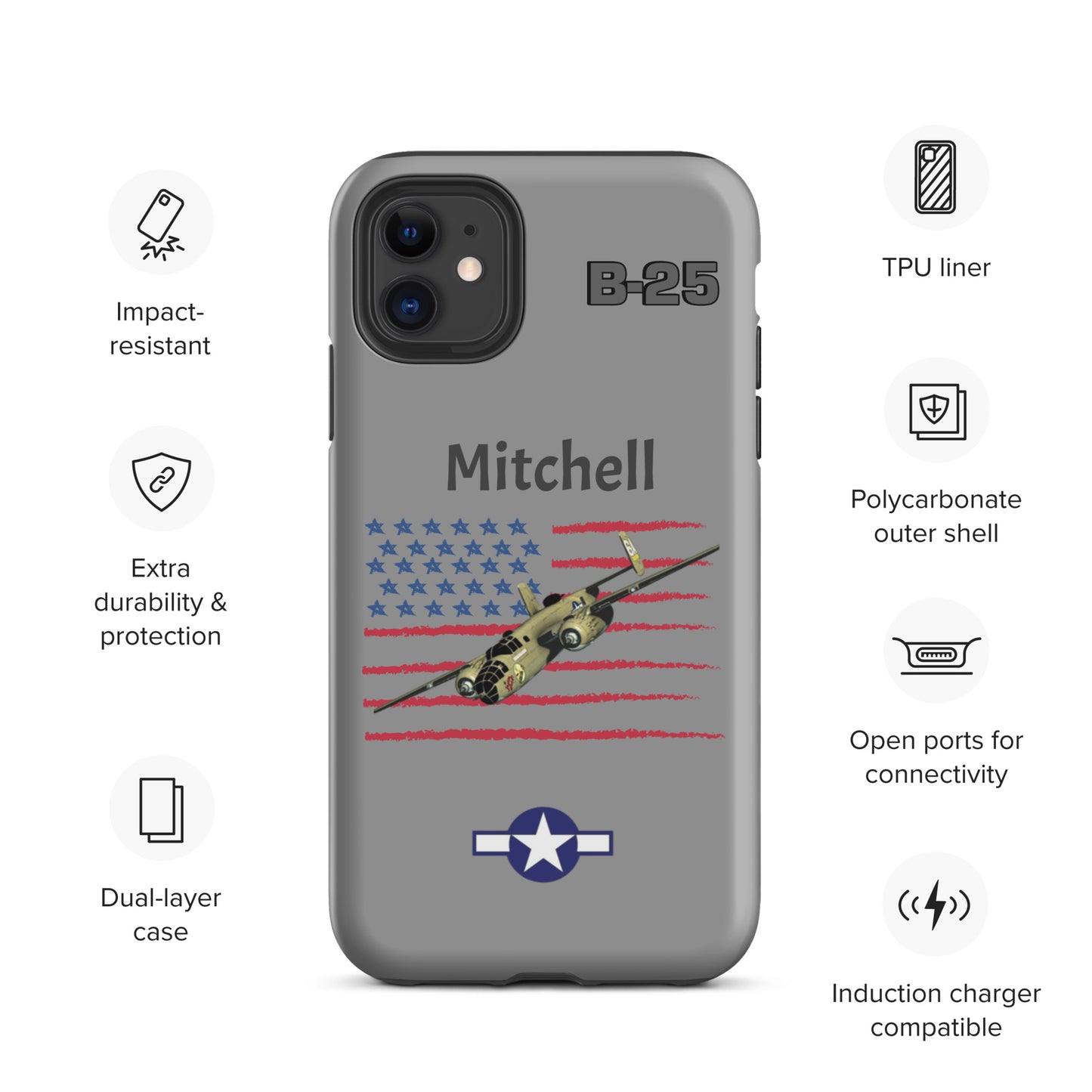 WWII Mitchell Patriot iPhone Case