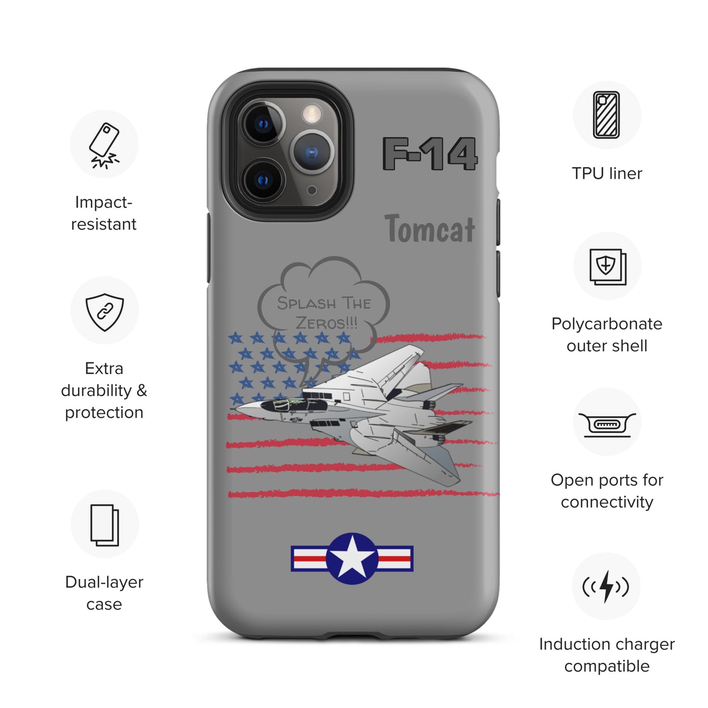 Patriot Tomcat iPhone Case (Without Quotes)