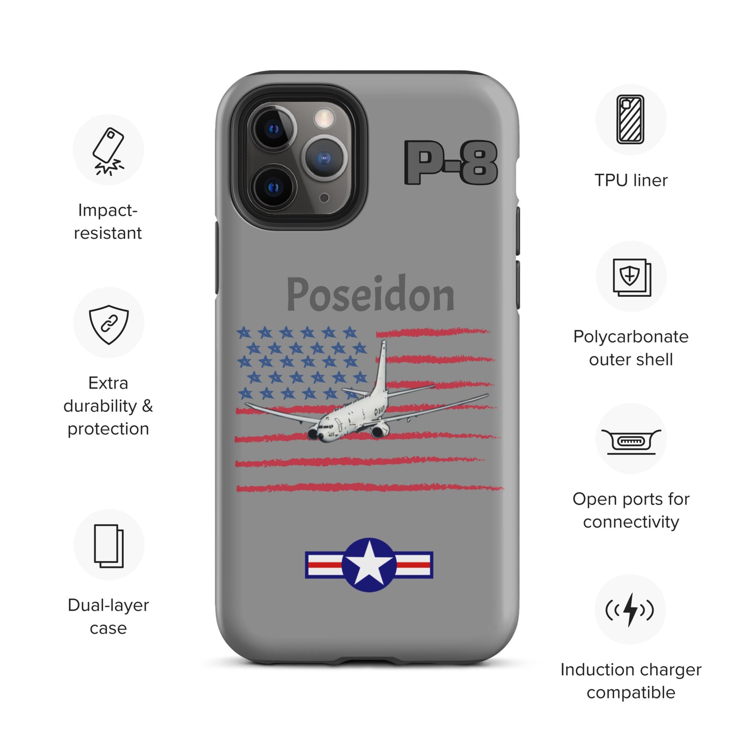 Poseidon Patriot iPhone Case (Without Quotes)