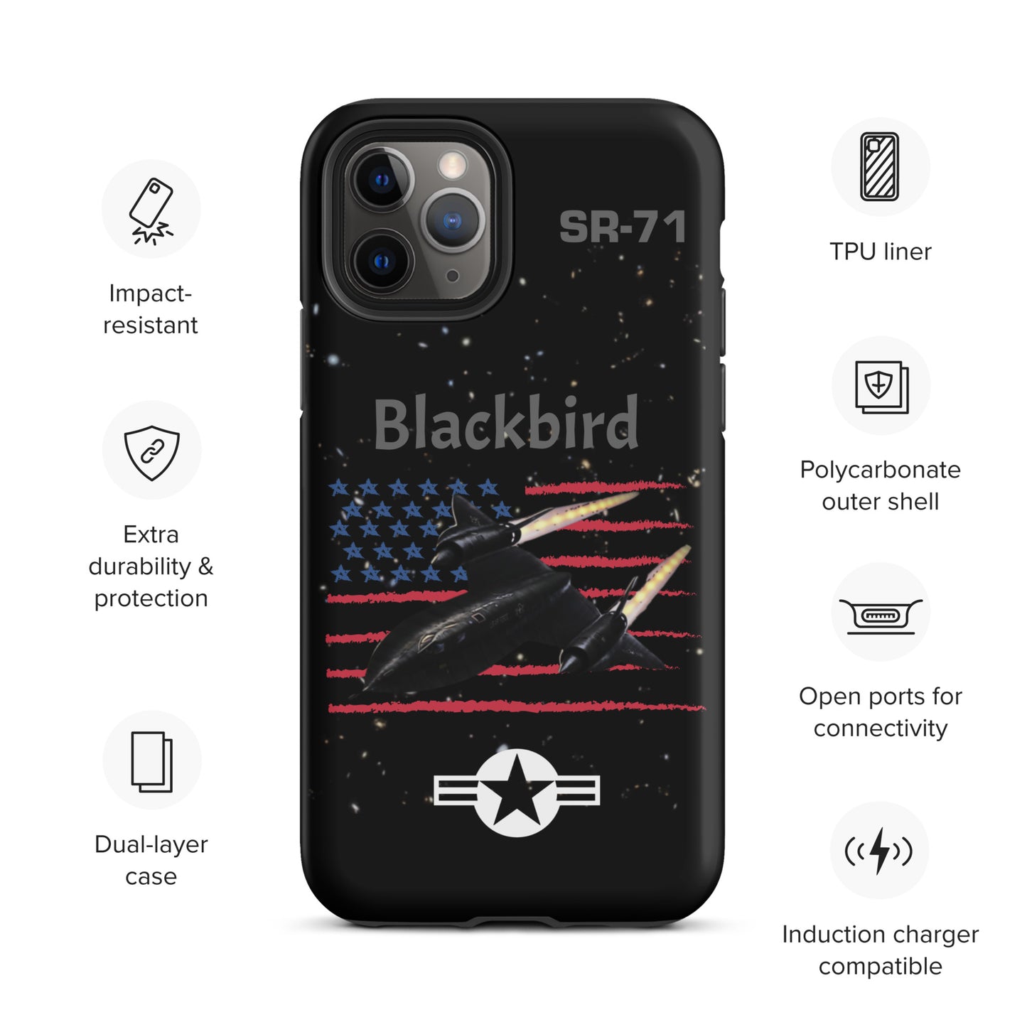 Blackbird Patriot iPhone Case (Without Quotes)