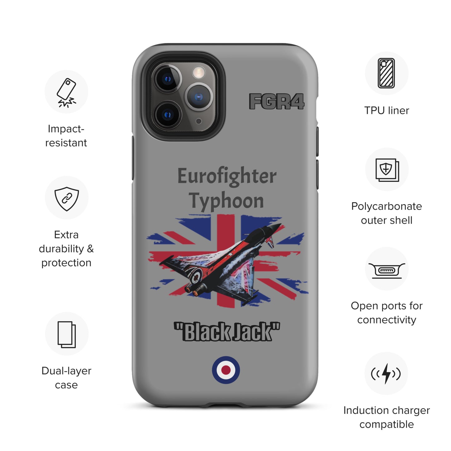 Black Jack Typhoon Patriot iPhone Case