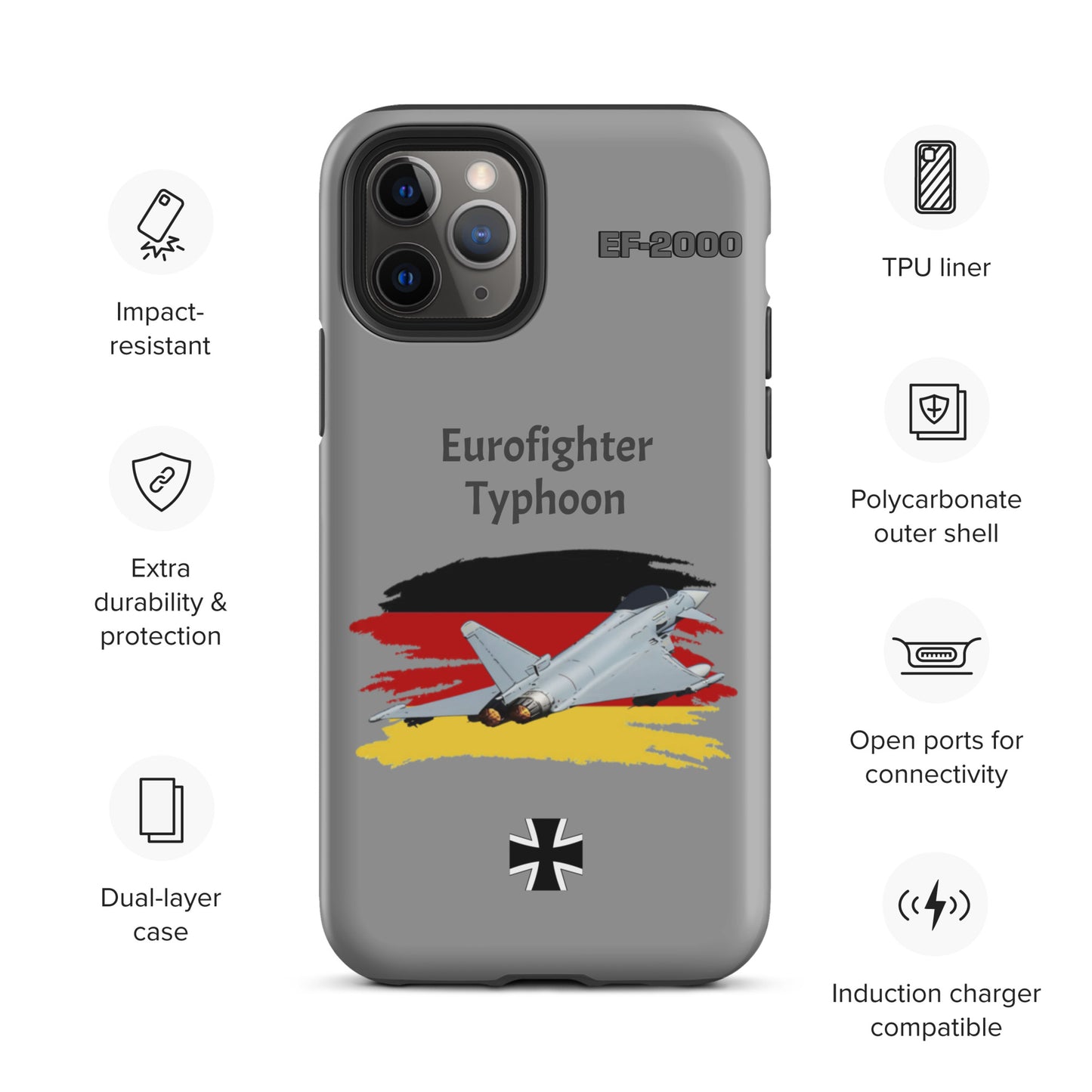 German Typhoon Patriot iPhone Case (Without Quotes)