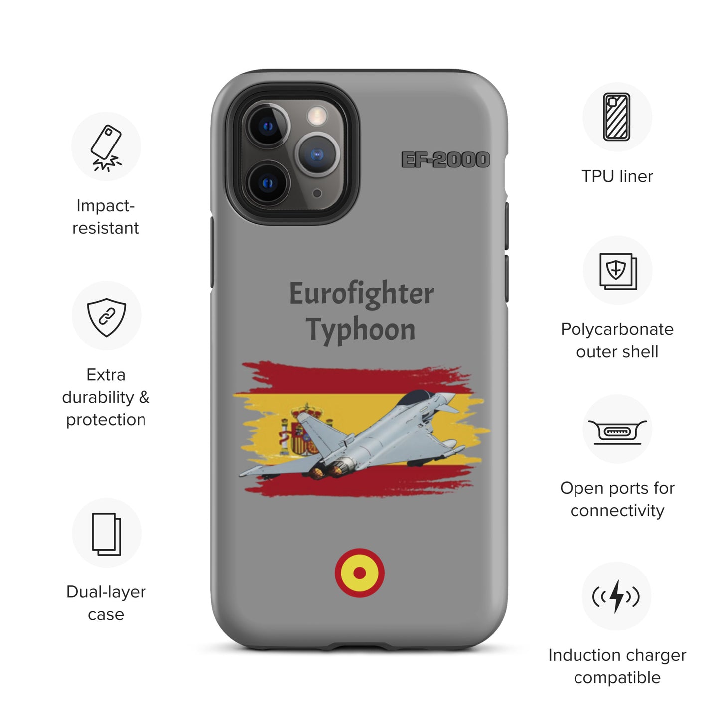 Spanish Typhoon Patriot iPhone Case (Without Quotes)