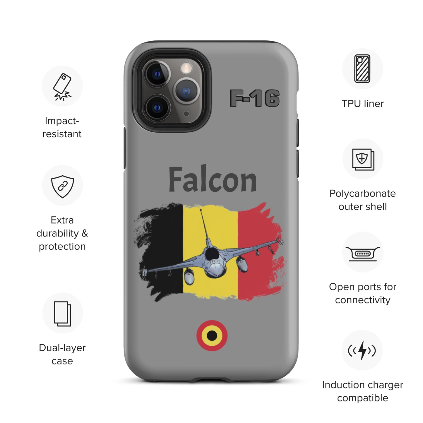 Belgium Falcon Patriot iPhone Case (Without Quotes)