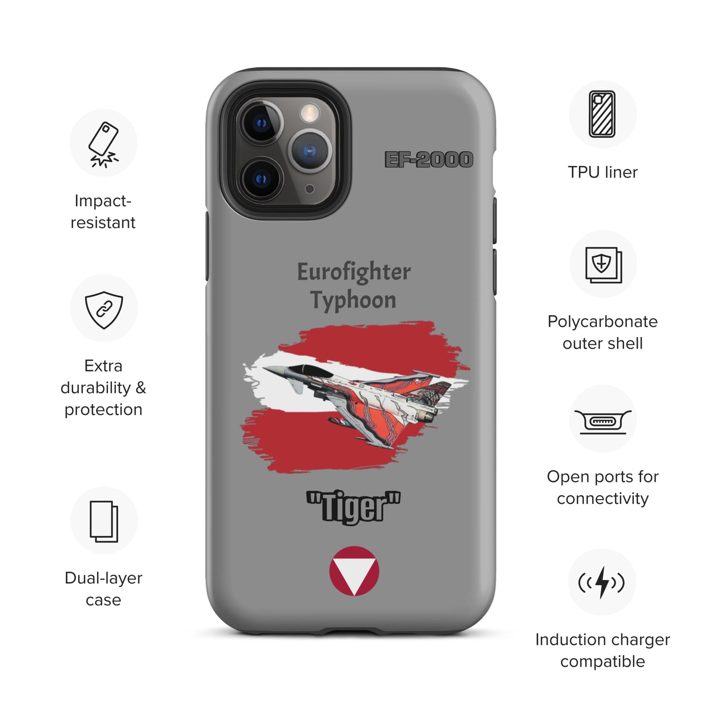 Austrian Typhoon "Tiger" Patriot iPhone Case