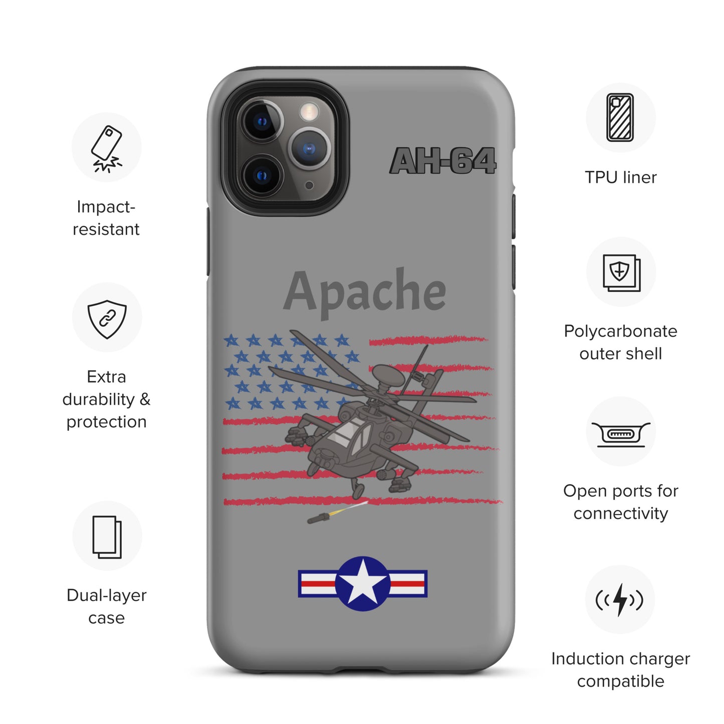 Apache Patriot iPhone Case (Without Quotes)