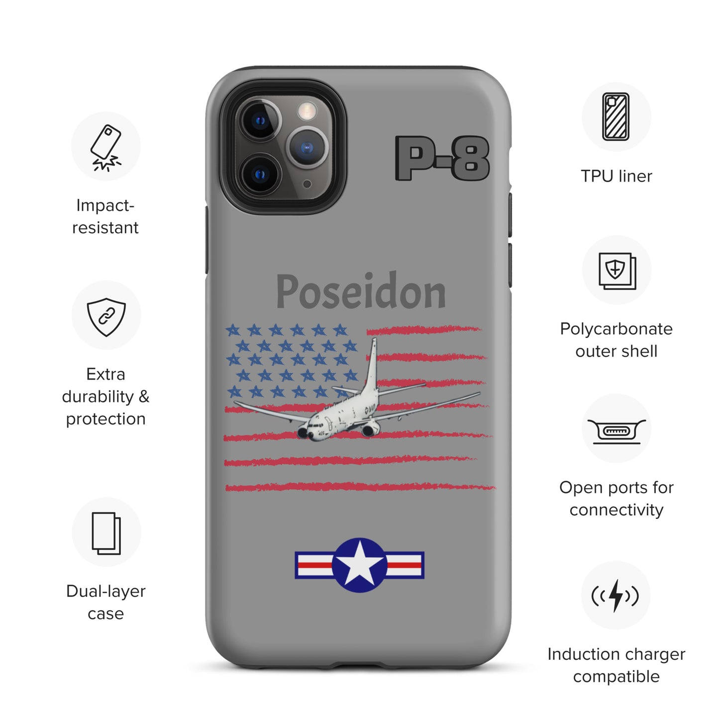 Poseidon Patriot iPhone Case (Without Quotes)
