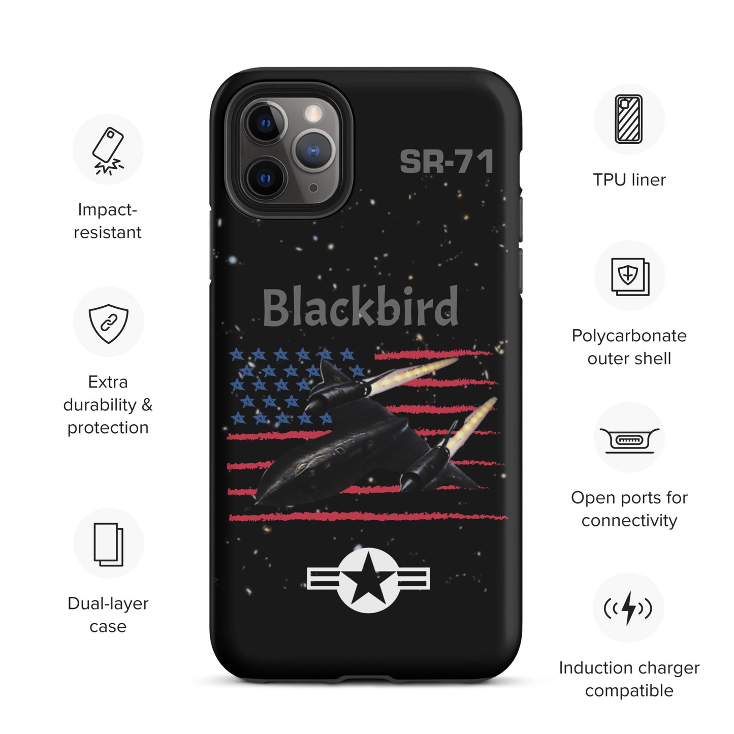 Blackbird Patriot iPhone Case (Without Quotes)