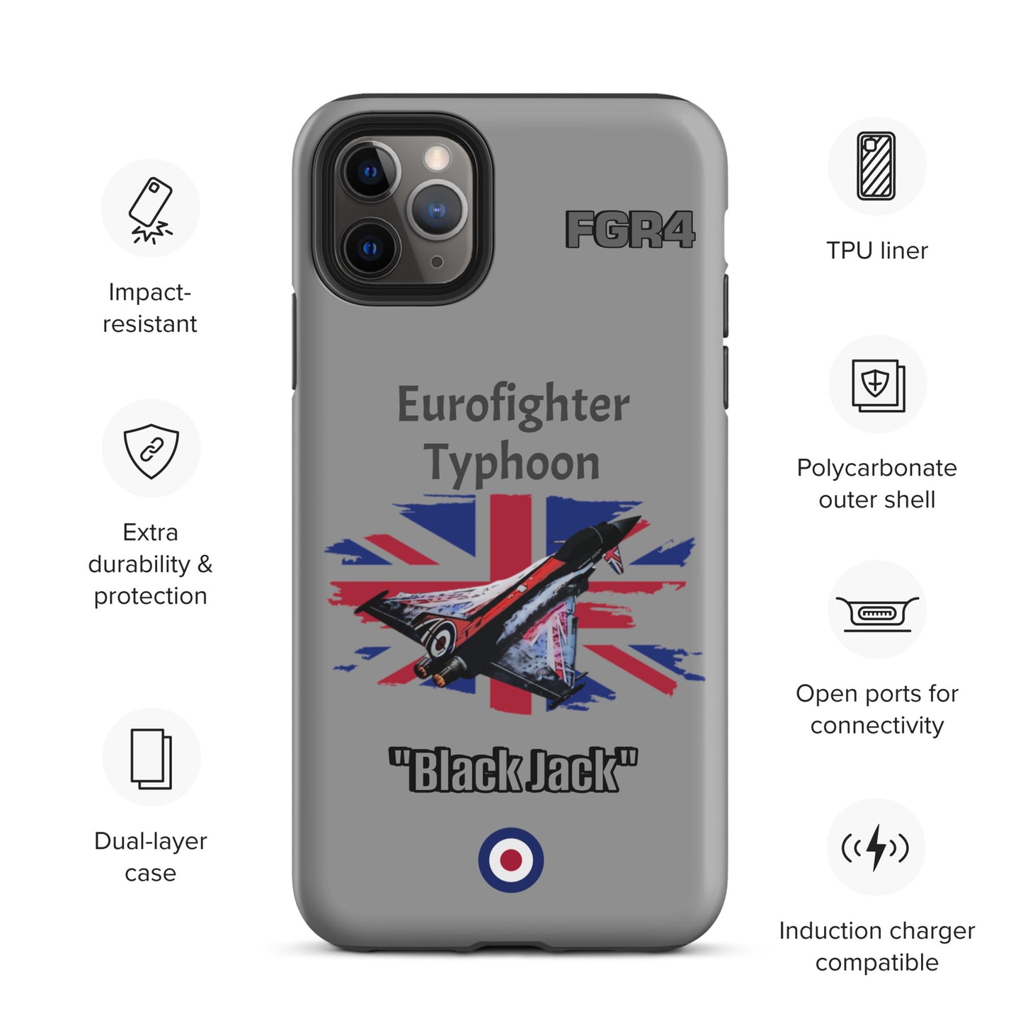 Black Jack Typhoon Patriot iPhone Case