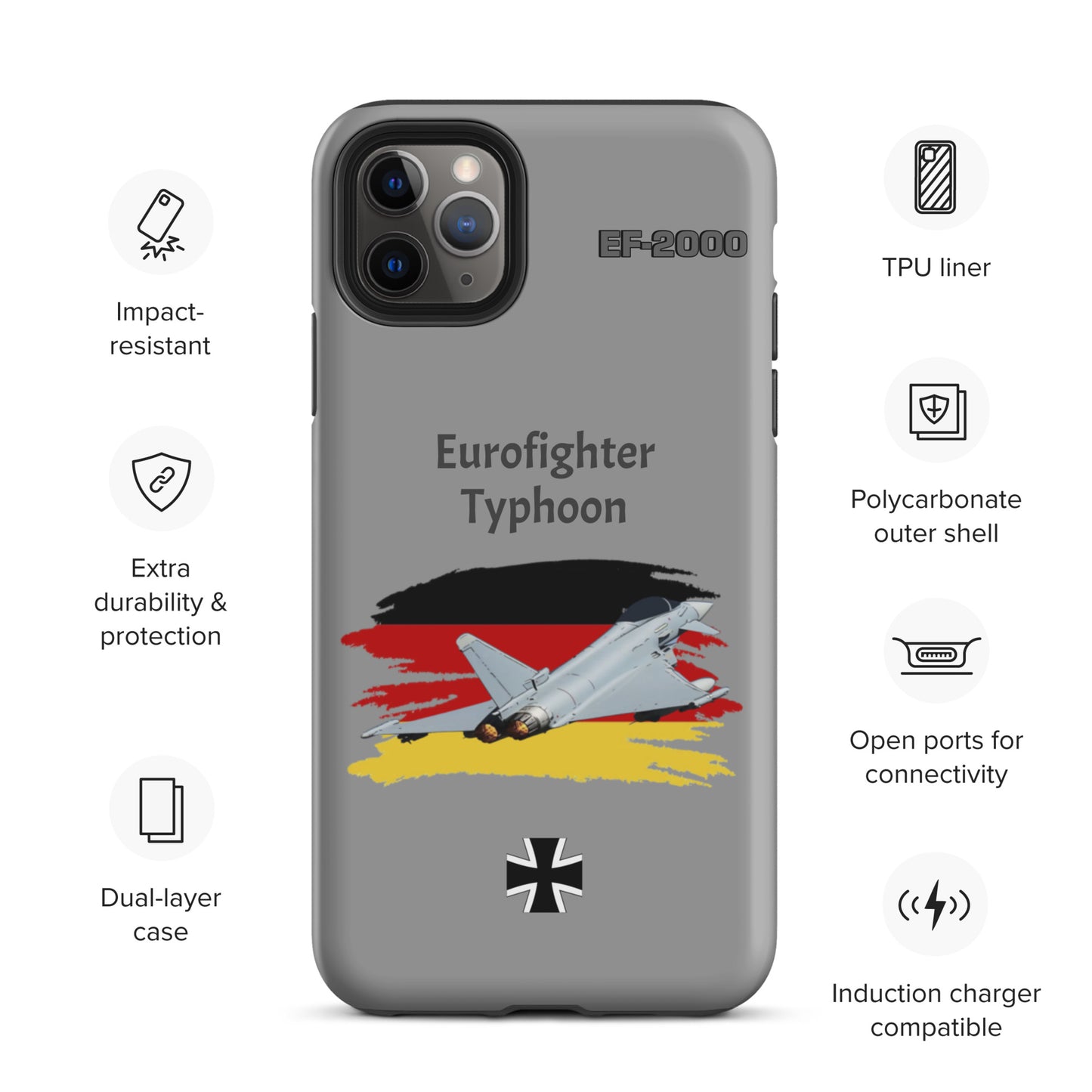 German Typhoon Patriot iPhone Case (Without Quotes)