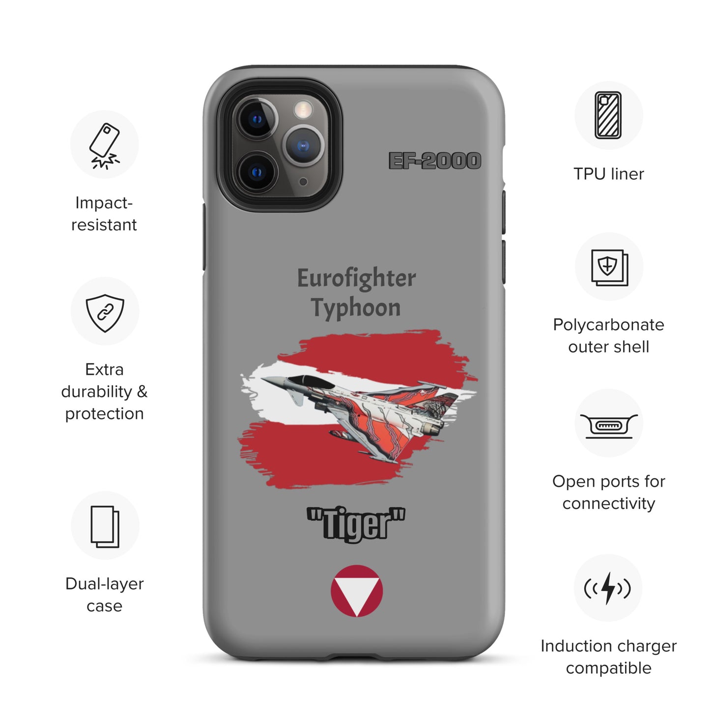 Austrian Typhoon "Tiger" Patriot iPhone Case