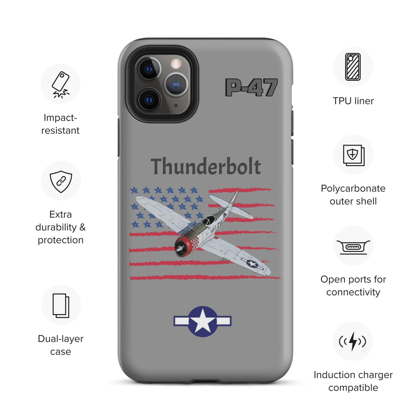WWII Thunderbolt Patriot iPhone Case