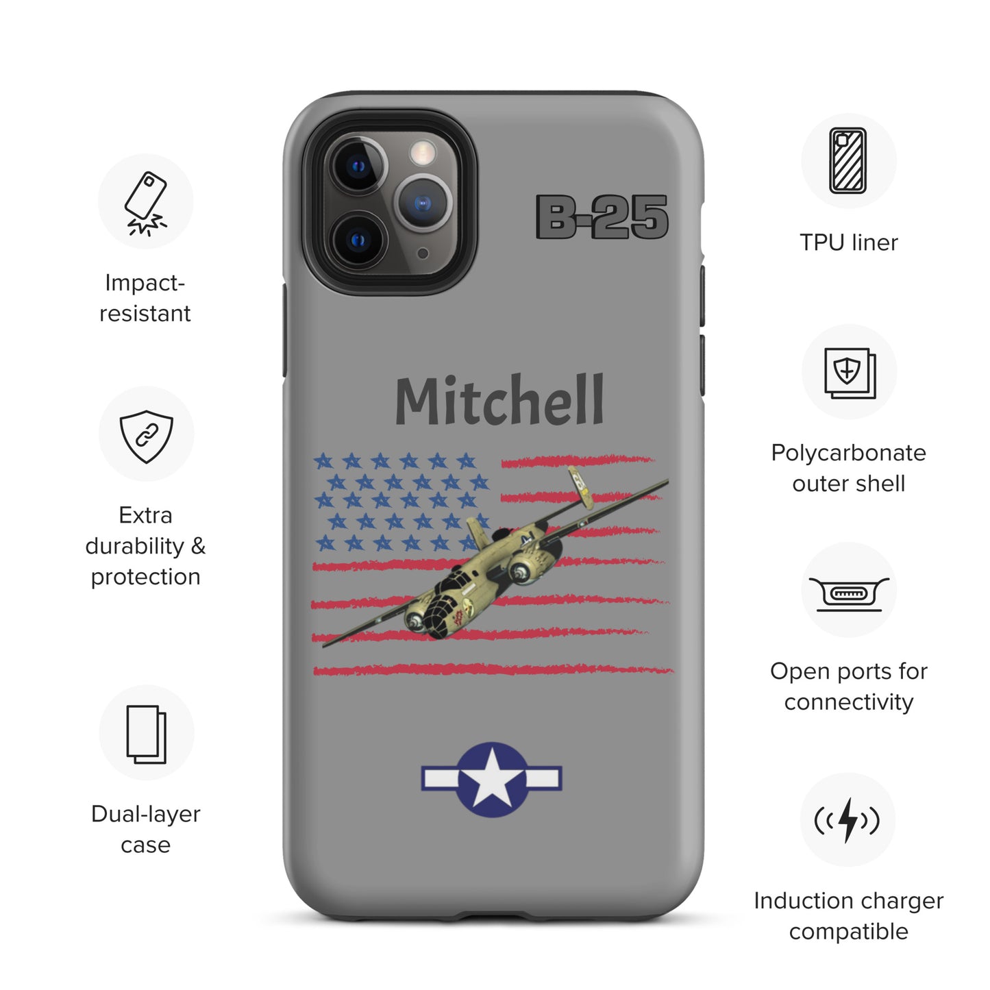 WWII Mitchell Patriot iPhone Case