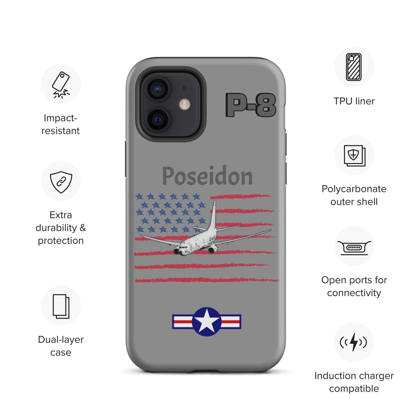 Poseidon Patriot iPhone Case (Without Quotes)
