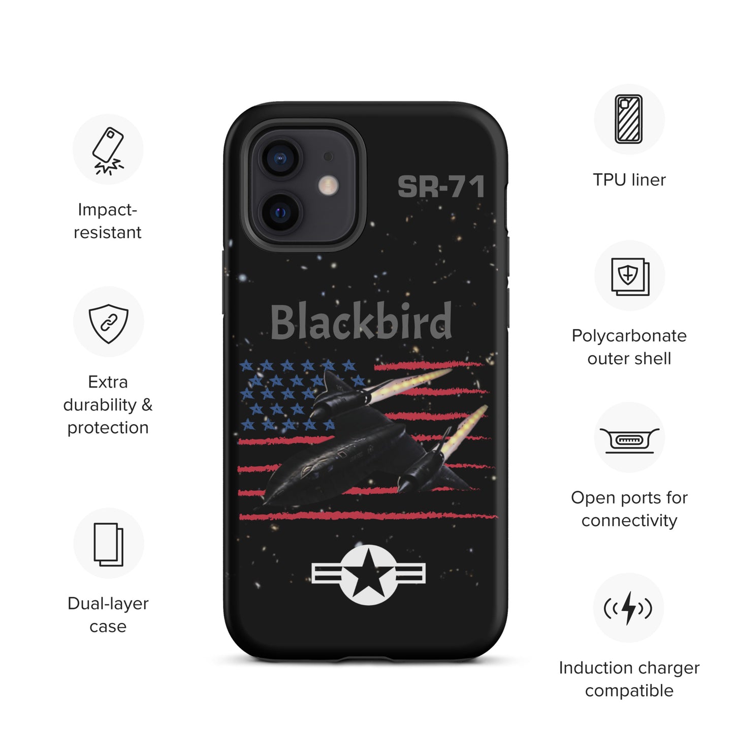 Blackbird Patriot iPhone Case (Without Quotes)