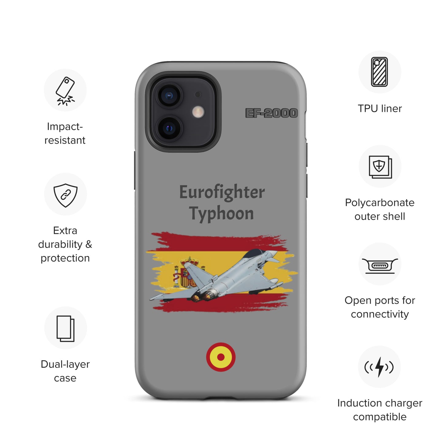 Spanish Typhoon Patriot iPhone Case (Without Quotes)