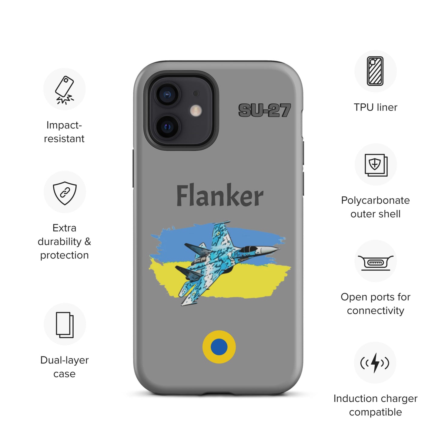 Ukrainian Flanker Patriot iPhone Case (Without Quotes)