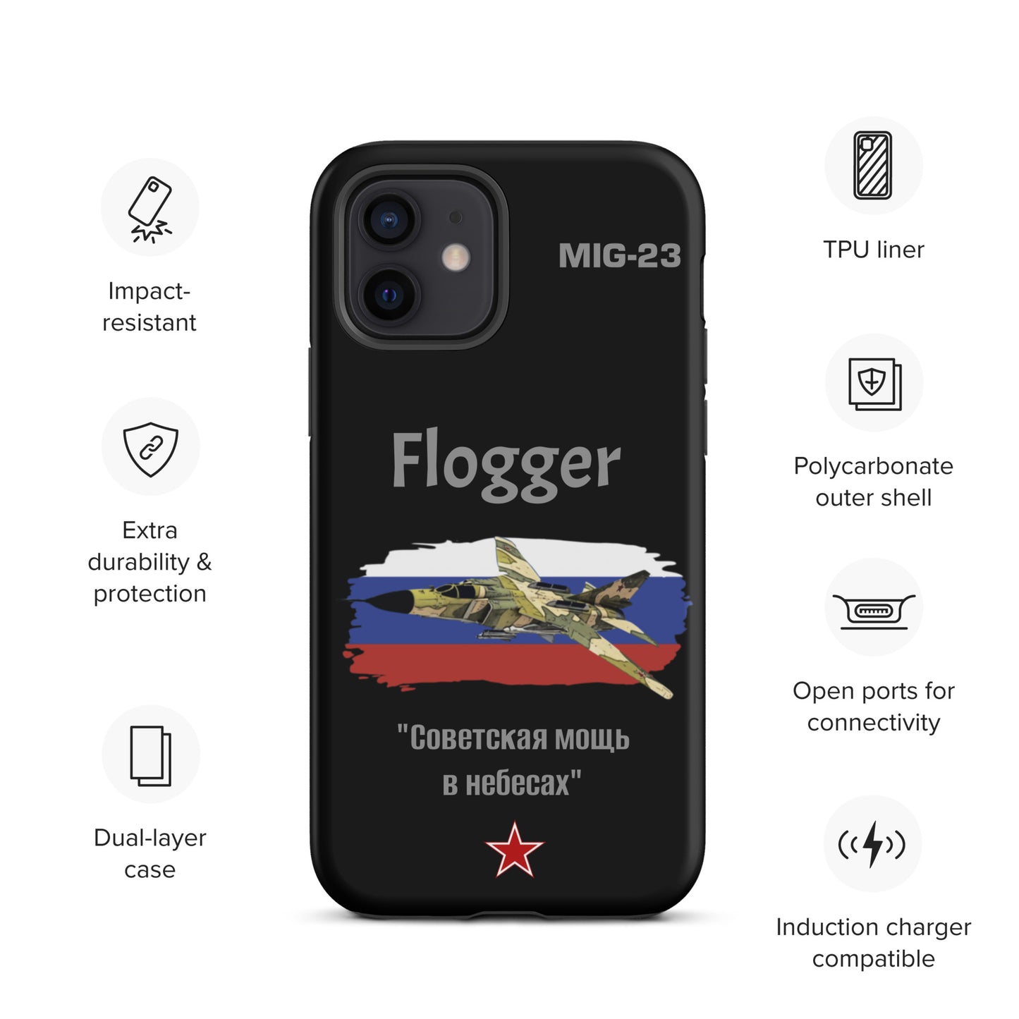 Black Case Flogger Patriot iPhone Case