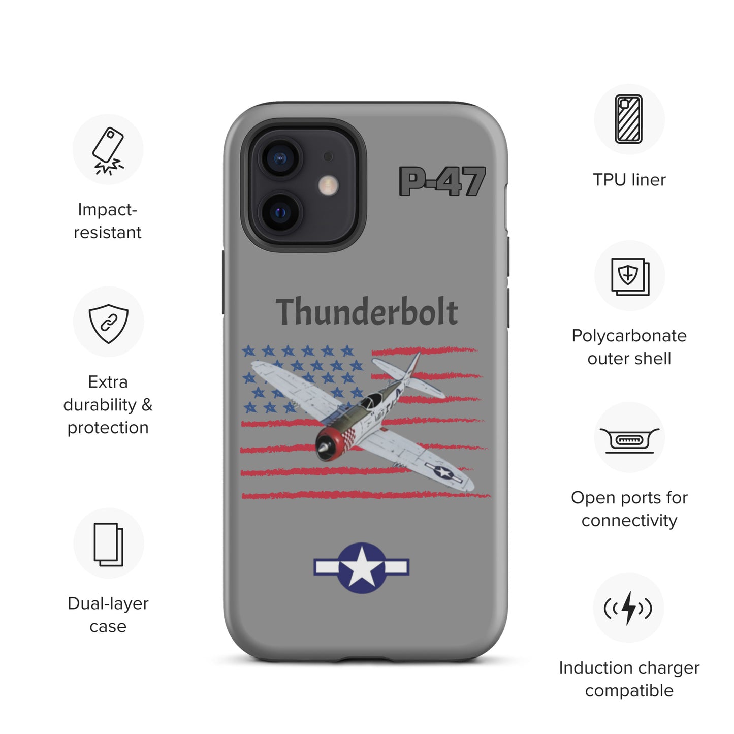 WWII Thunderbolt Patriot iPhone Case