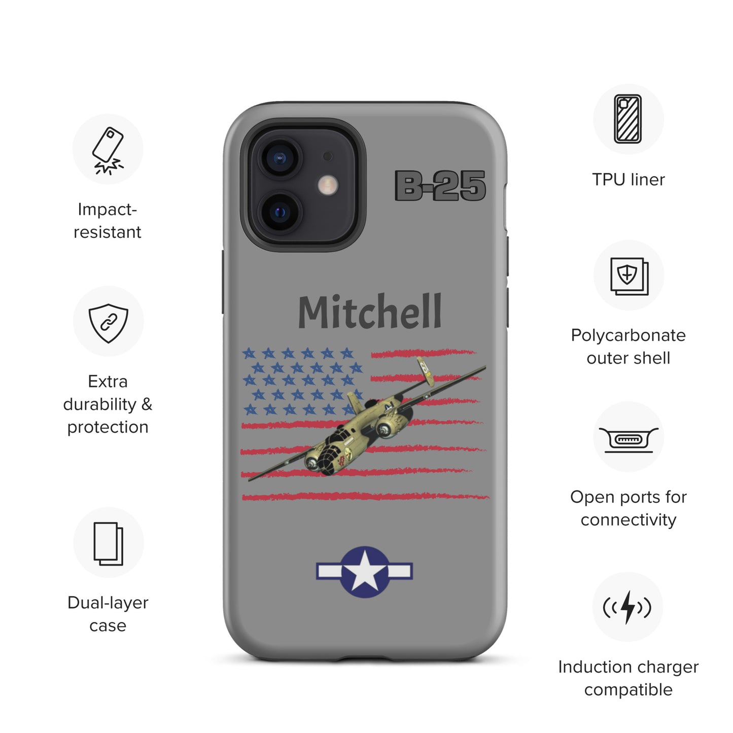 WWII Mitchell Patriot iPhone Case