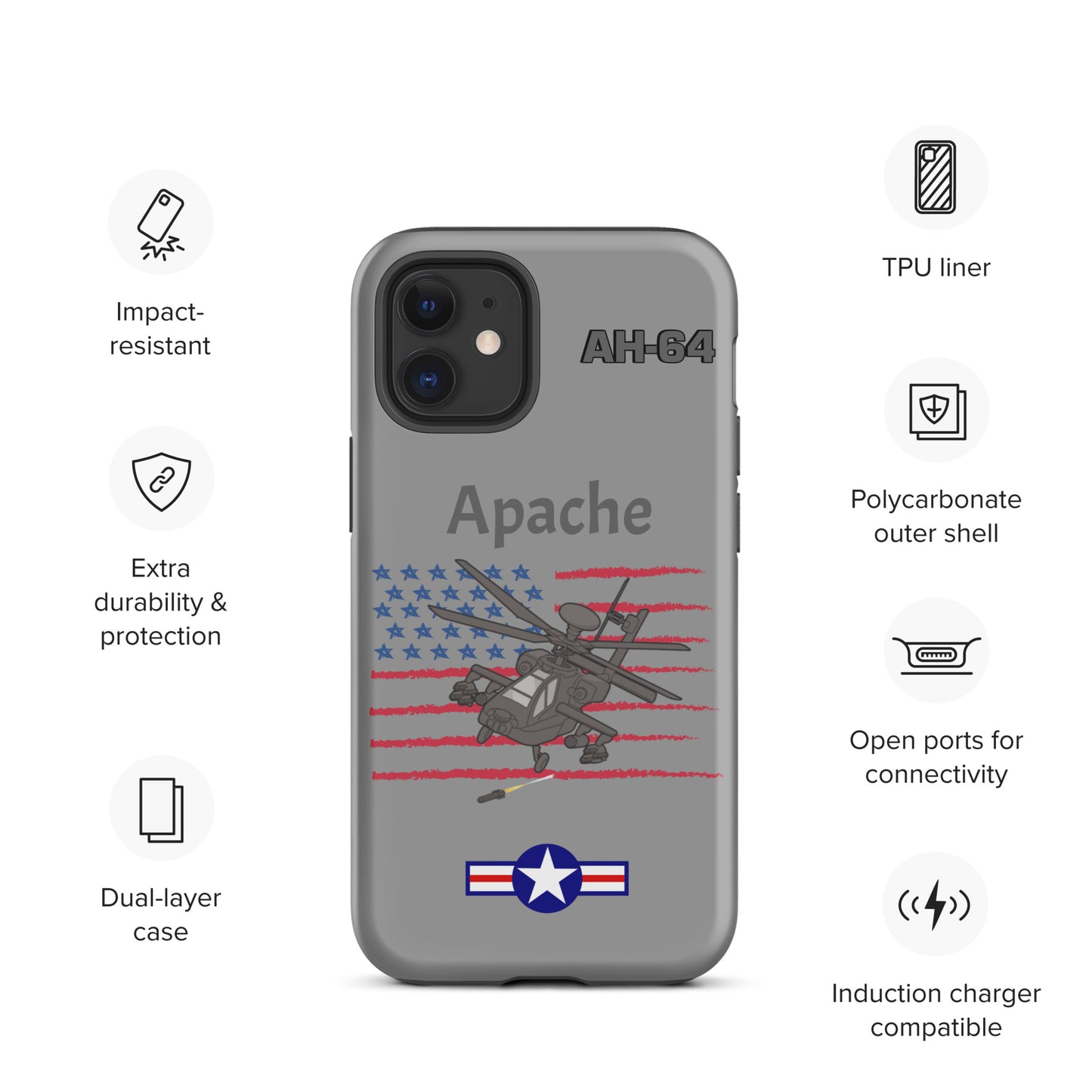 Apache Patriot iPhone Case (Without Quotes)