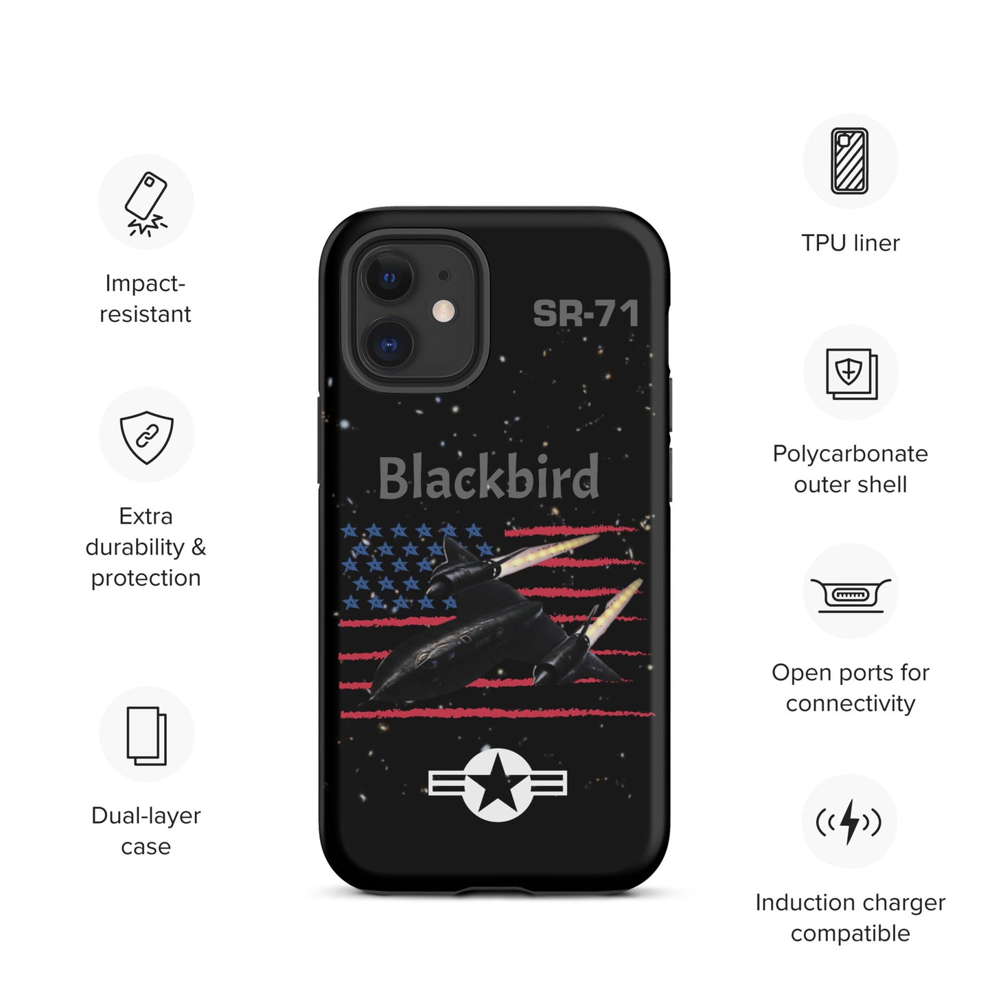 Blackbird Patriot iPhone Case (Without Quotes)
