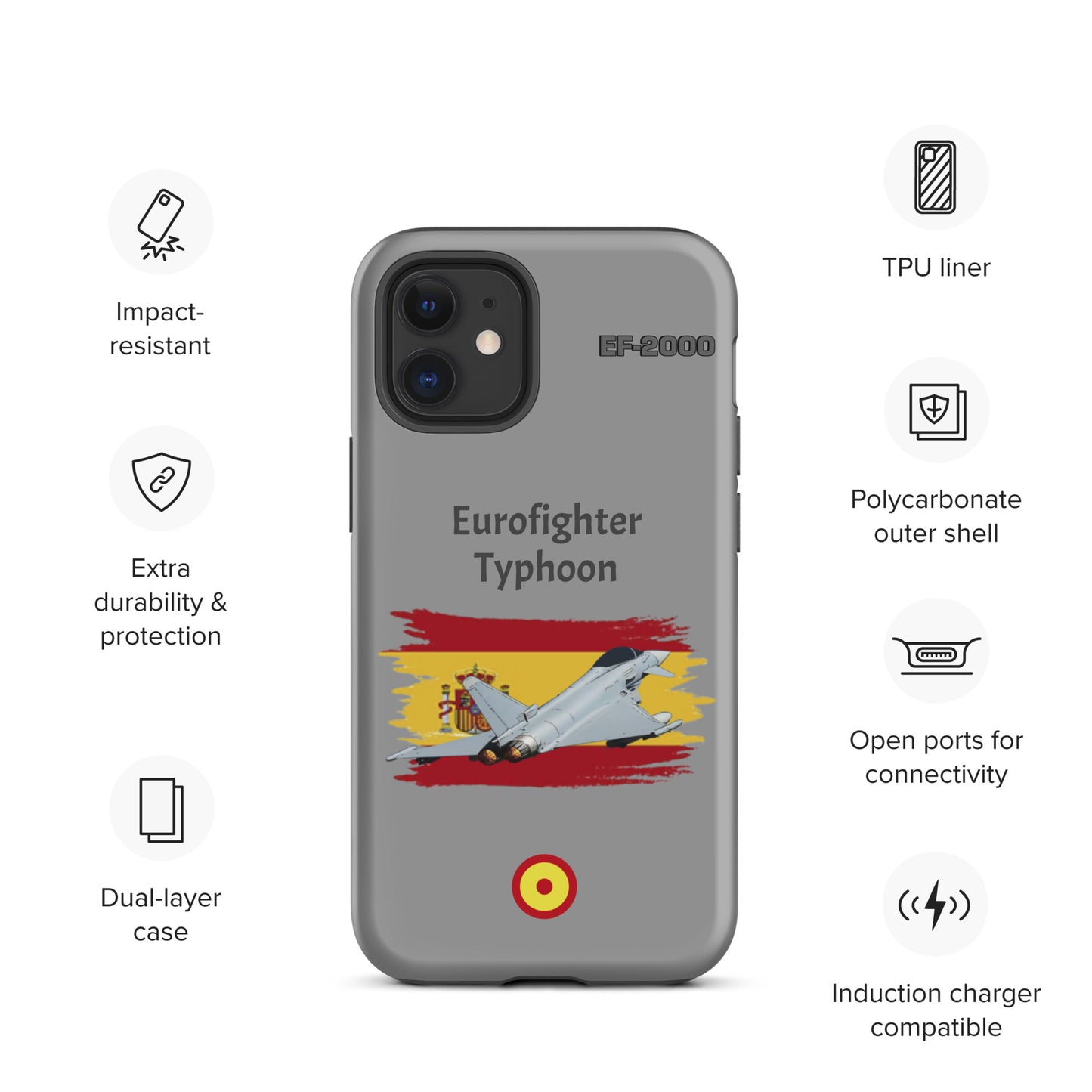 Spanish Typhoon Patriot iPhone Case (Without Quotes)