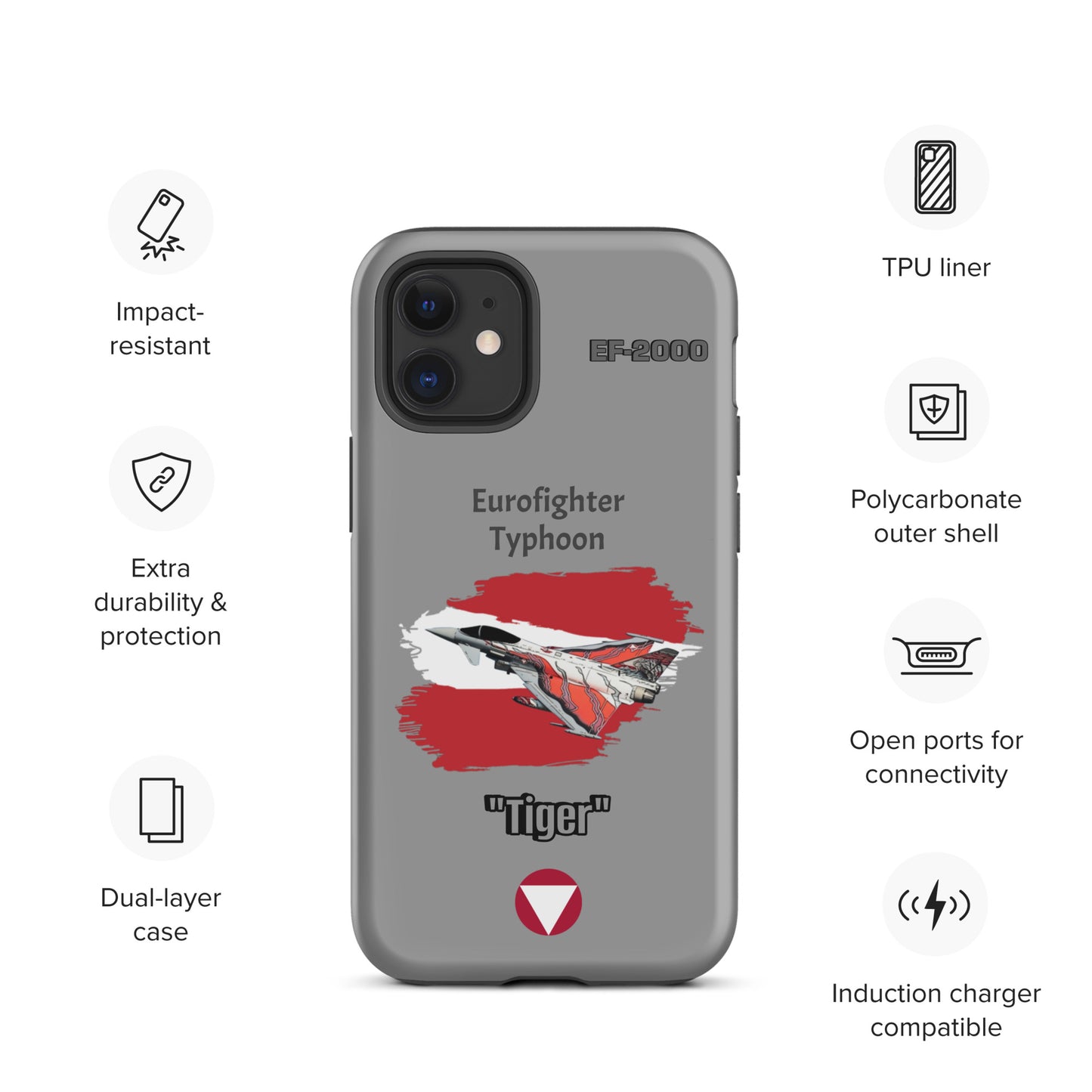 Austrian Typhoon "Tiger" Patriot iPhone Case