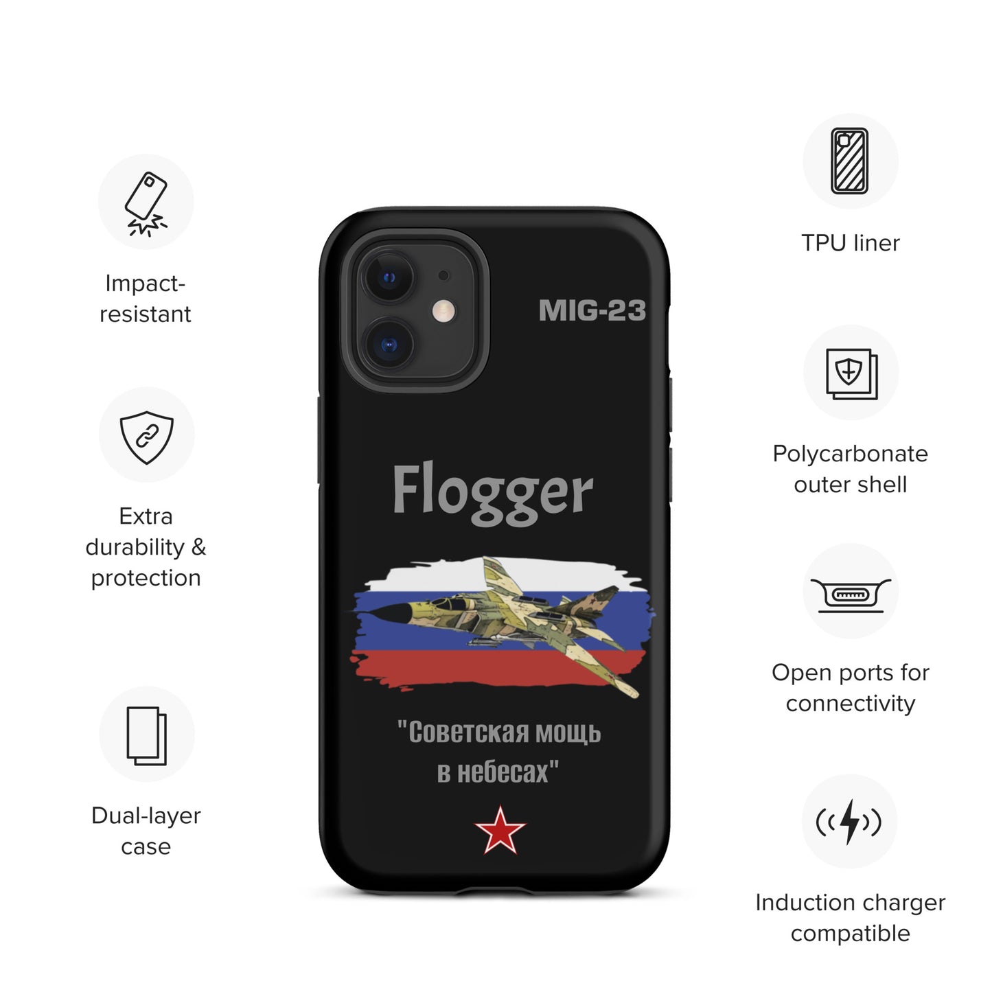 Black Case Flogger Patriot iPhone Case