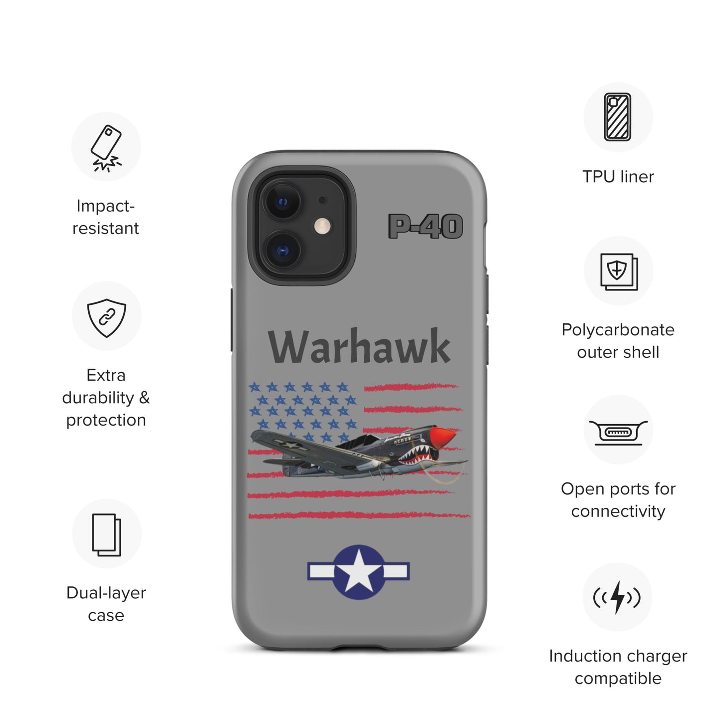 WWII Warhawk Patriot iPhone Case