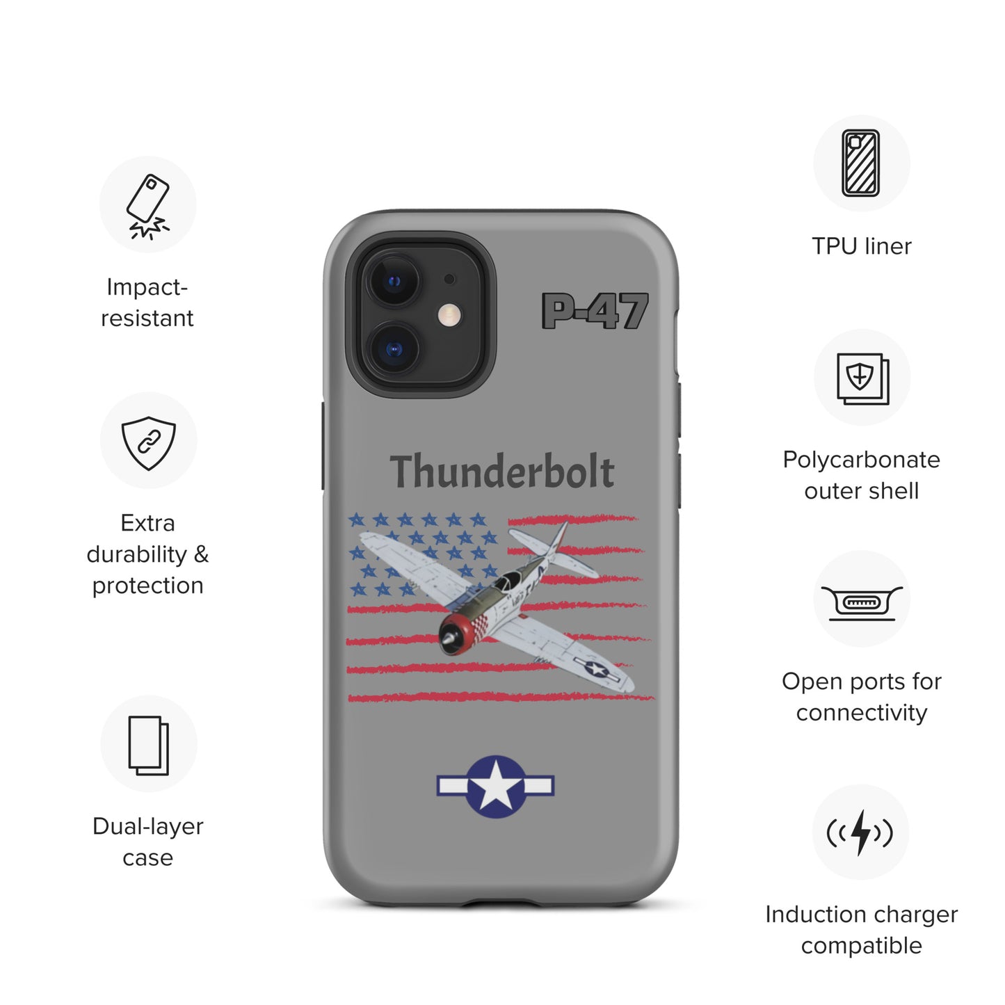 WWII Thunderbolt Patriot iPhone Case