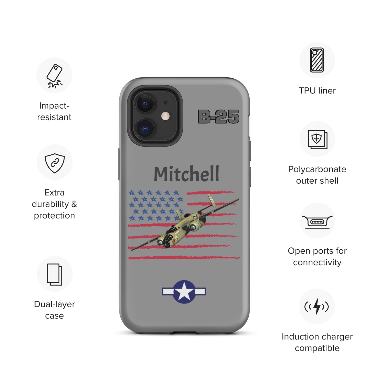 WWII Mitchell Patriot iPhone Case