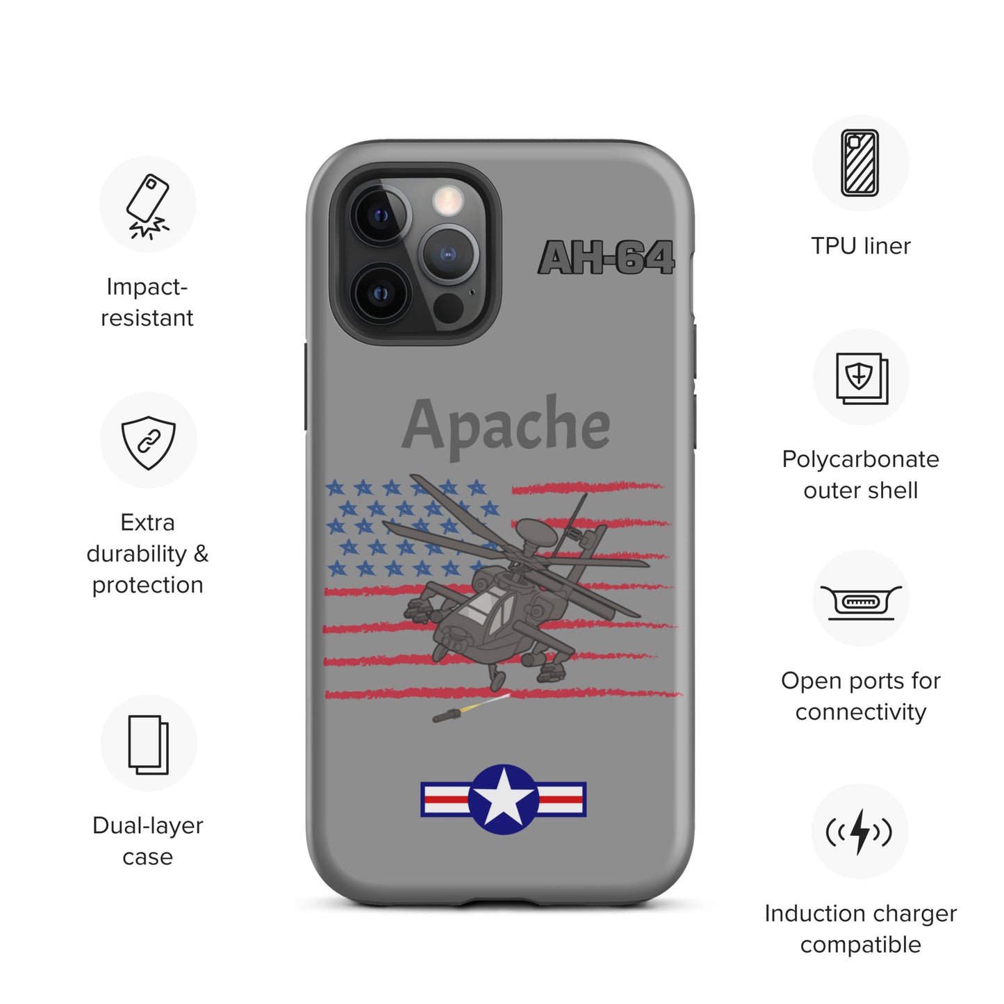 Apache Patriot iPhone Case (Without Quotes)