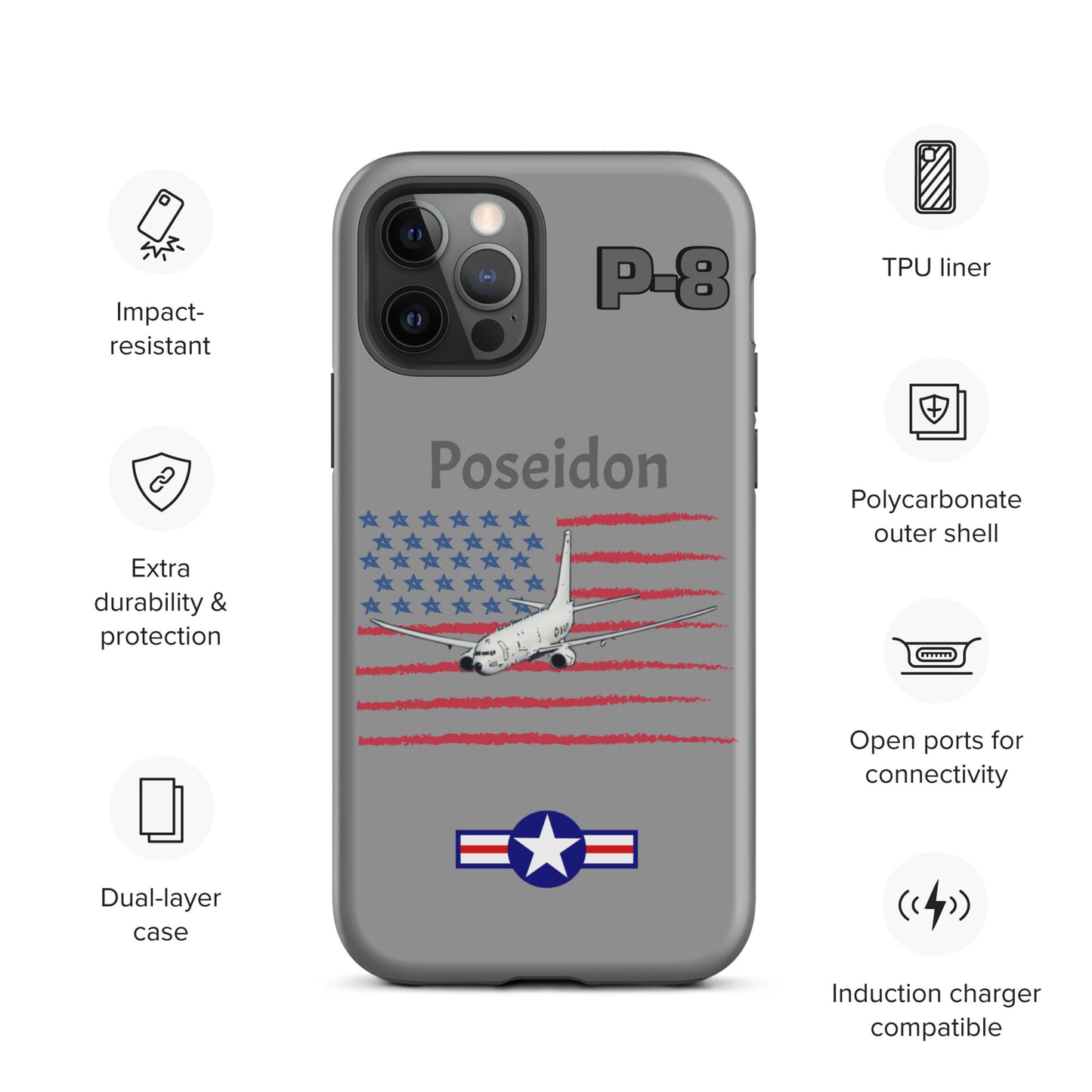 Poseidon Patriot iPhone Case (Without Quotes)