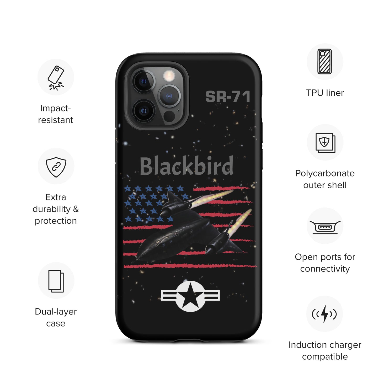 Blackbird Patriot iPhone Case (Without Quotes)