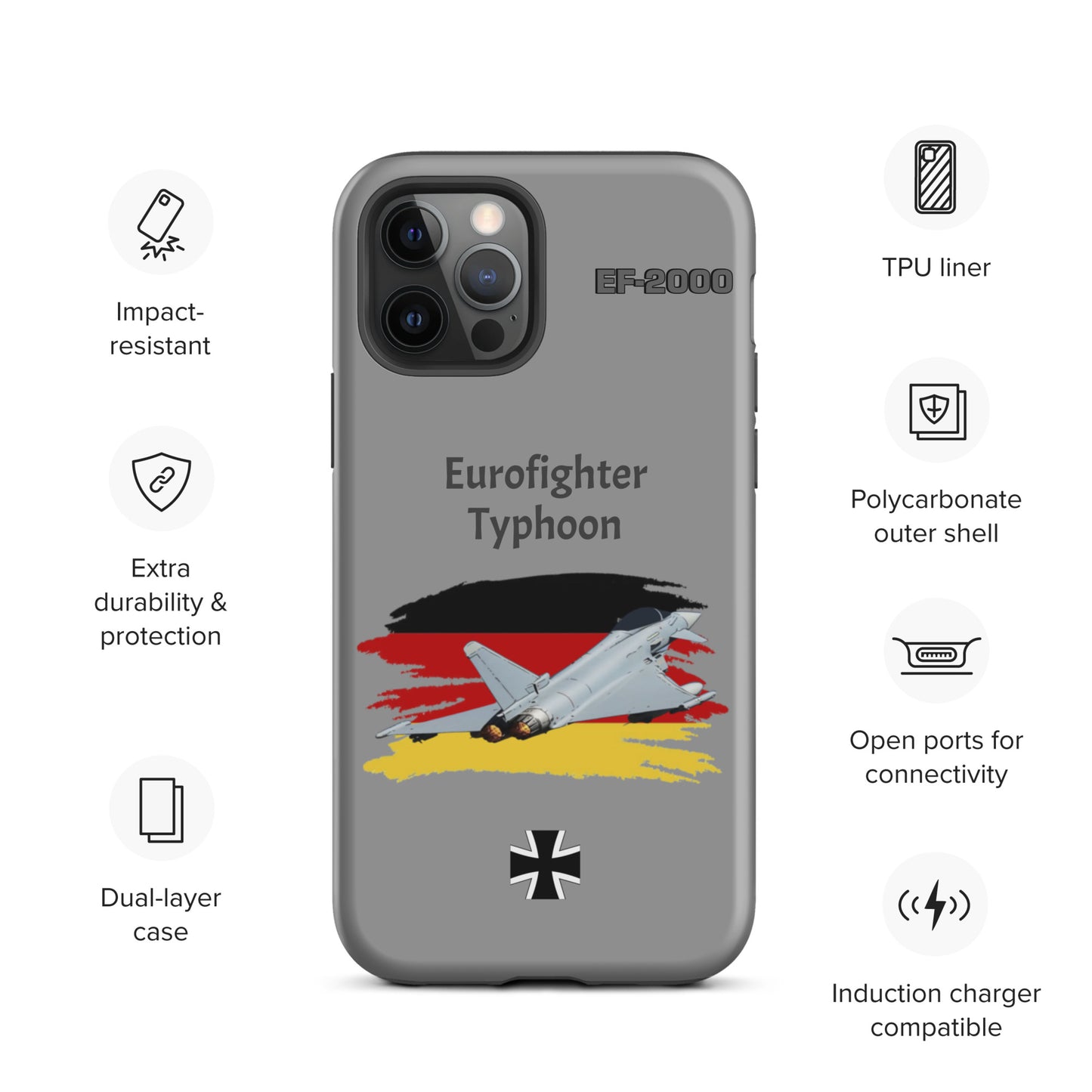 German Typhoon Patriot iPhone Case (Without Quotes)