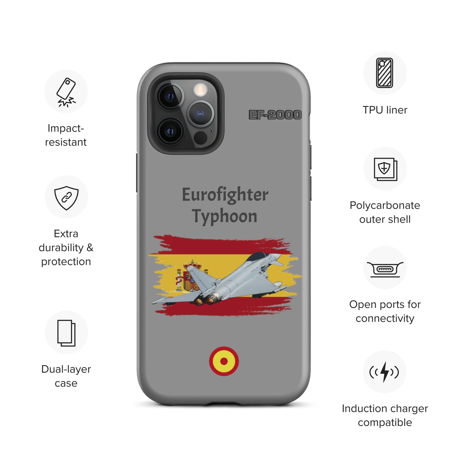 Spanish Typhoon Patriot iPhone Case (Without Quotes)