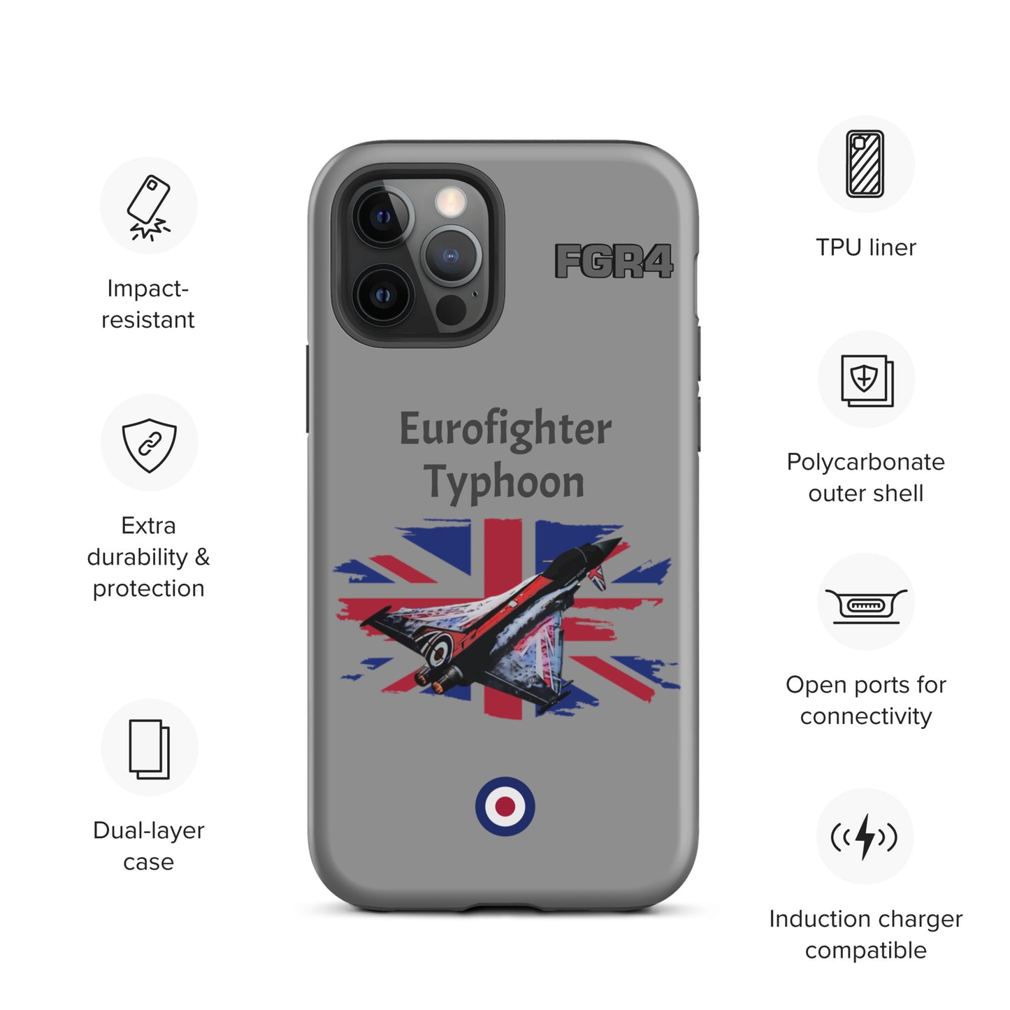 Black Jack Typhoon Patriot iPhone Case (Without Quotes)