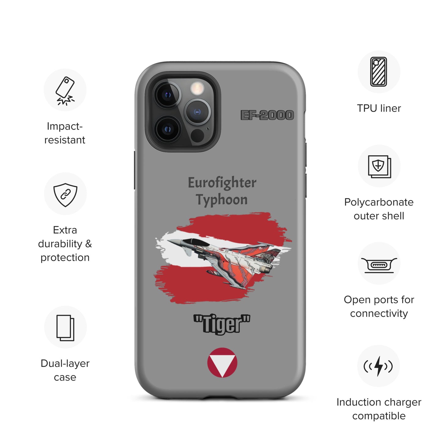Austrian Typhoon "Tiger" Patriot iPhone Case