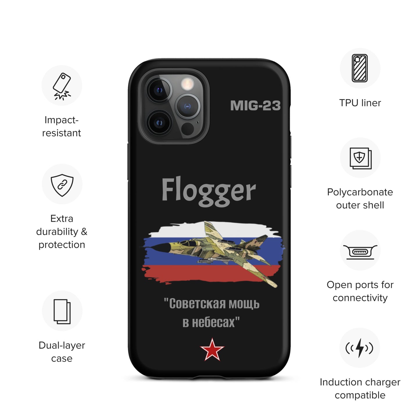 Black Case Flogger Patriot iPhone Case