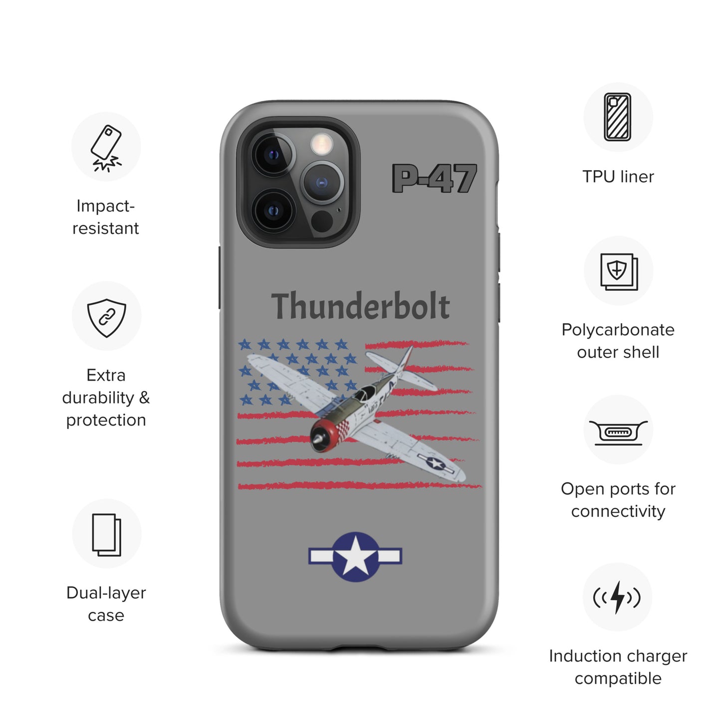 WWII Thunderbolt Patriot iPhone Case