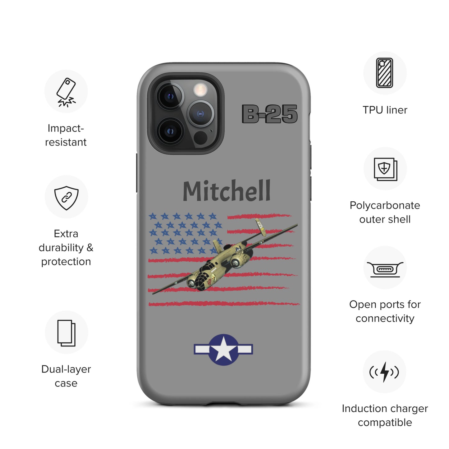 WWII Mitchell Patriot iPhone Case