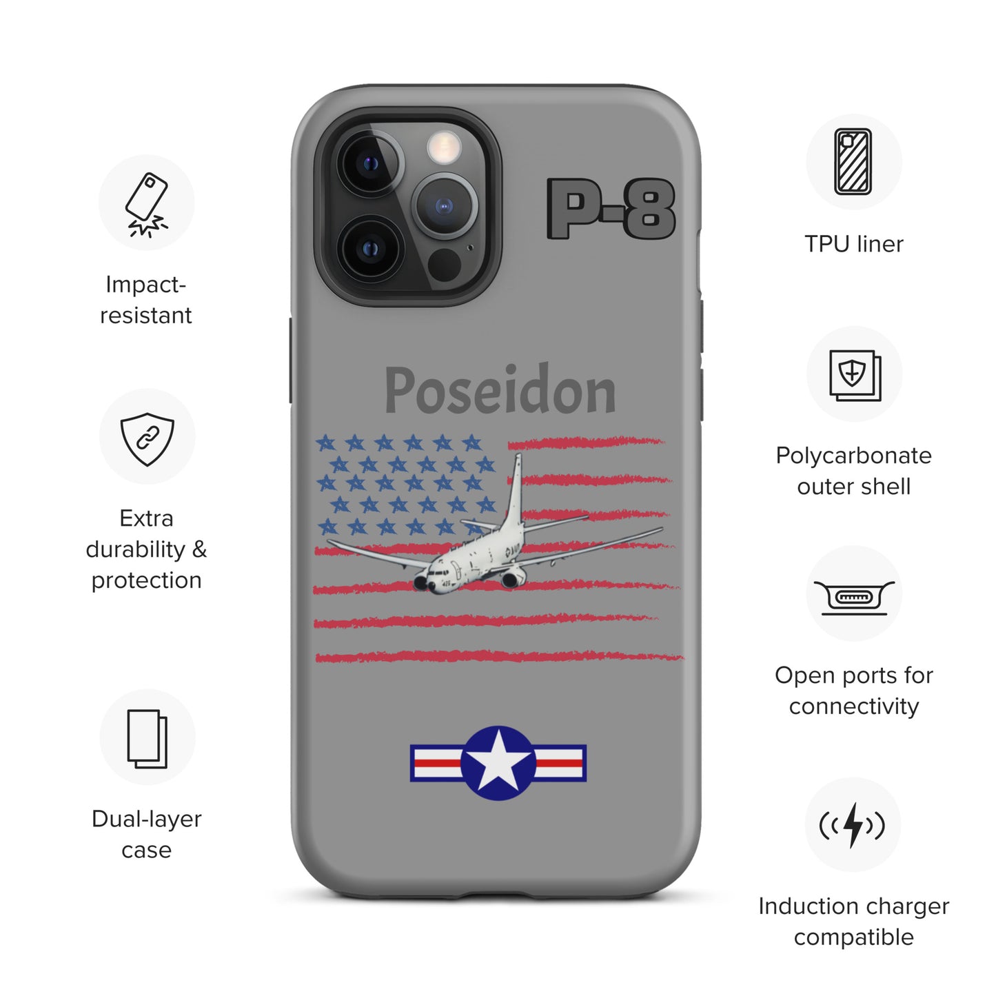 Poseidon Patriot iPhone Case (Without Quotes)