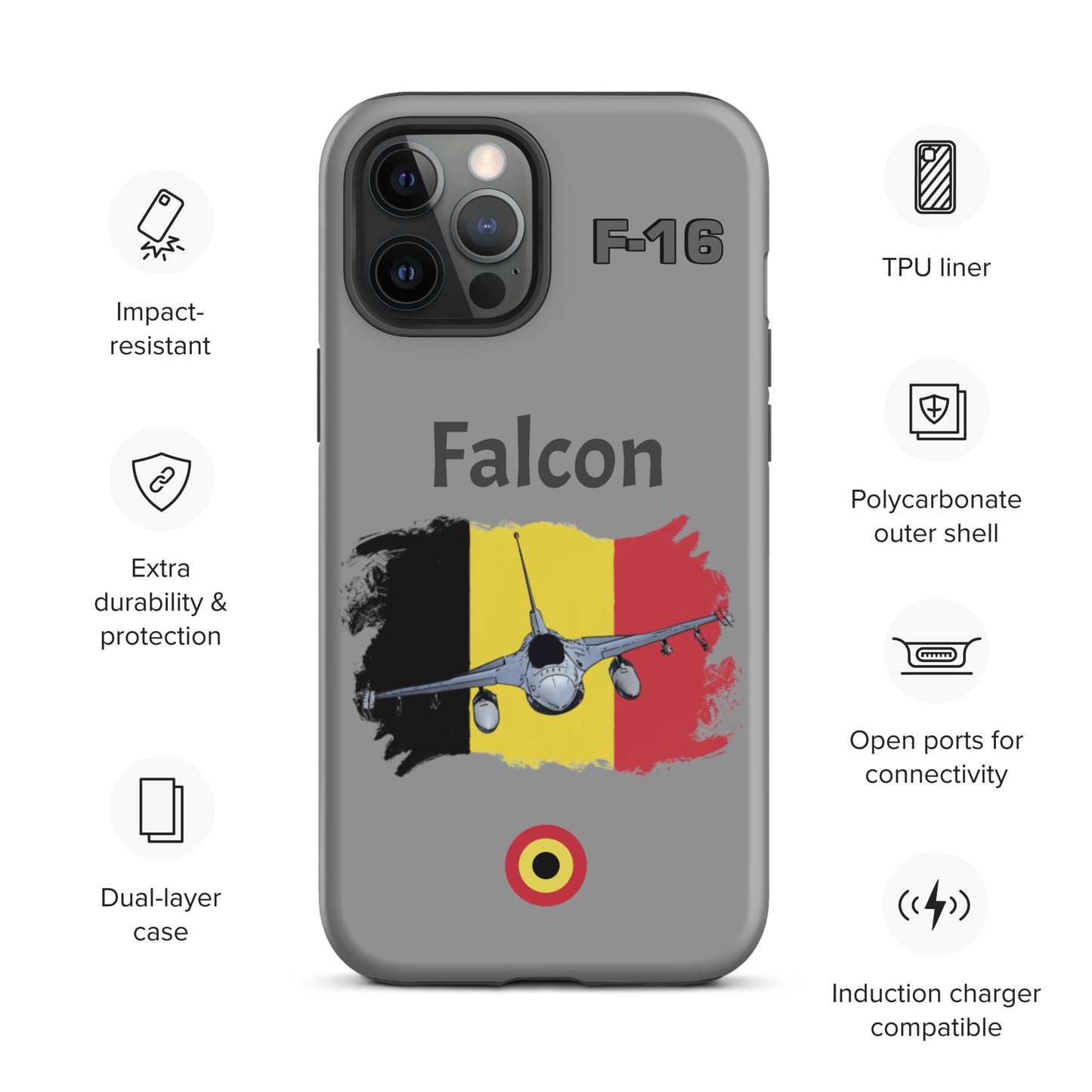 Belgium Falcon Patriot iPhone Case (Without Quotes)