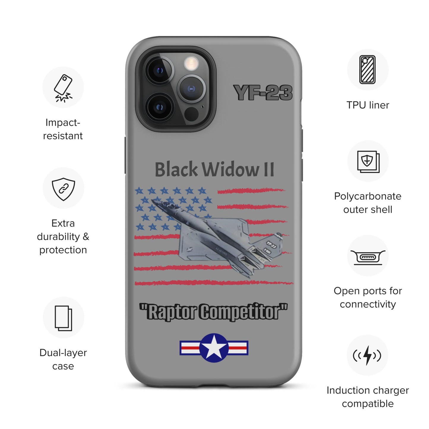 Black Widow Patriot iPhone Case